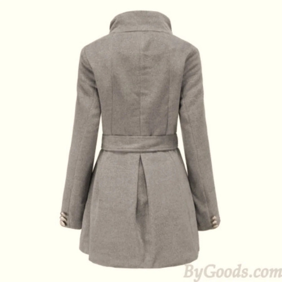 Flex Supply-Fashion Jacket For Women Side Buttons Long Slim Fit Long Sleeve COAT - Picture 2 of 6